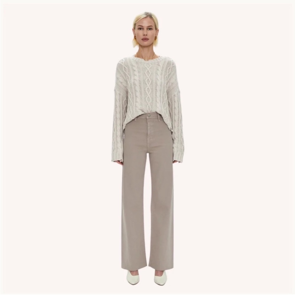 NWT PISTOLA Penny High Rise Wide Leg Denim Jean Burlock Tan 28